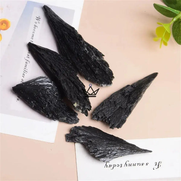 Raw collectible minerals, natural stones sold individually or in bags — LITHOS, Black tourmaline blades / 50 g pouch
