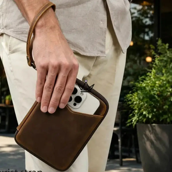 Leather Pocket Organizer - Customizable for Pens & Notebooks — VOYAGEUR Plume – 6/9
