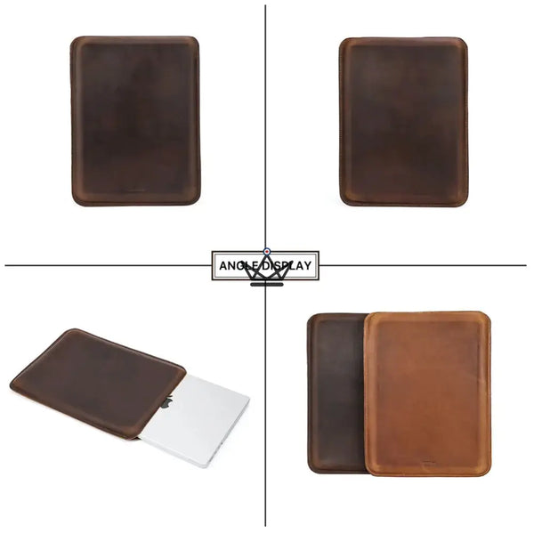Customizable leather Macbook sleeve 13"-14" - Voyageur SKIN