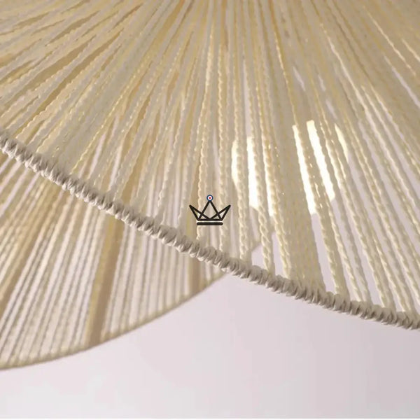 FOLIA Pendant Lamp — Hand-Woven Rattan, Leaf Shape – 12/12
