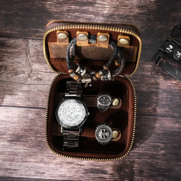 Customizable Leather Jewelry Box – Voyageur Nova – 4/7