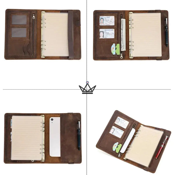 Customizable A5 Leather Organizer — VOYAGEUR Galenda