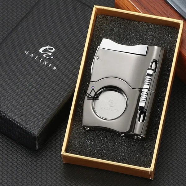 Pack briquet torche et Coupe-cigare - Ignition Pro - - coffret cigare - Cadeau, Noël, Anniversaire, Original - Atelier Atypique