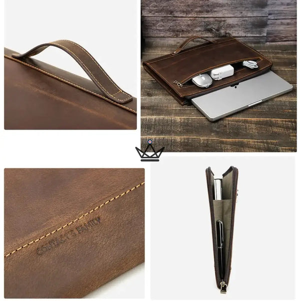 Customizable leather sleeve for 13" and 14" MacBook — TRAVERSÉE Traveler – 6/15