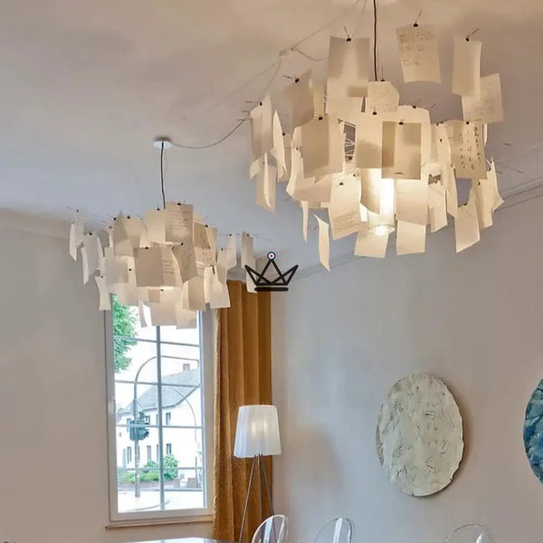 Lustre suspension Luminaire - Zettel Style Mémosphère - - luminaire - Cadeau, Noël, Anniversaire, Original - Atelier Atypique