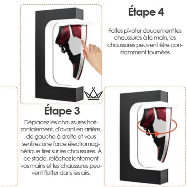 Présentoir pour baskets en lévitation - FlyingGrail - - presentoir basket - Cadeau, Noël, Anniversaire, Original - Atelier Atypique