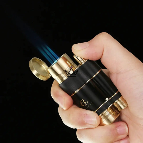 Briquet Chalumeau - 3 Torches TOWER - - Briquet Out - Cadeau, Noël, Anniversaire, Original - Atelier Atypique