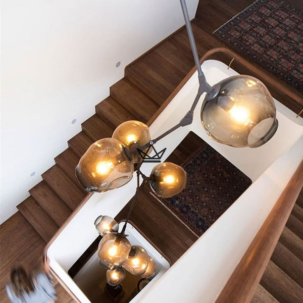 Lustre plafonnier industriel articulé - Branching Bubble Vertigo - - luminaire - Cadeau, Noël, Anniversaire, Original - Atelier Atypique