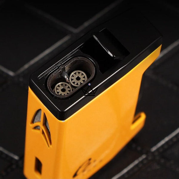 Briquet Chalumeau 2 Torches - GOLDYR - - Briquet Out - Cadeau, Noël, Anniversaire, Original - Atelier Atypique