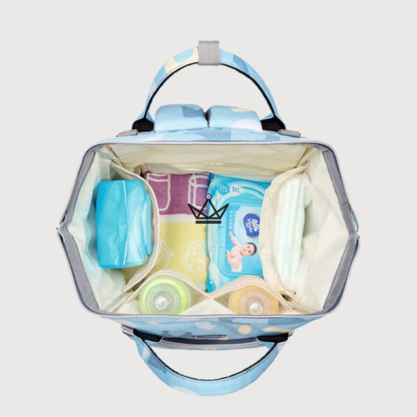 sac a dos de maternité a langer motif minimaliste design mode bleu garcon fille