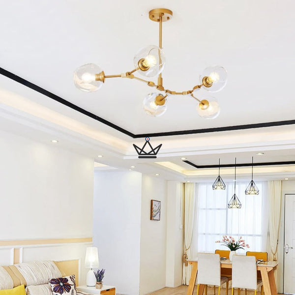 Lustre plafonnier industriel articulé - Branching Bubble - - luminaire - Cadeau, Noël, Anniversaire, Original - Atelier Atypique