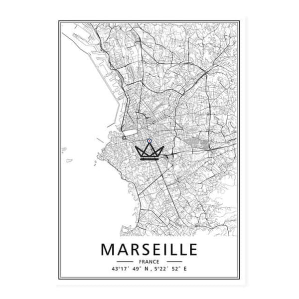 Affiches cartes de villes - Atelier Atypique