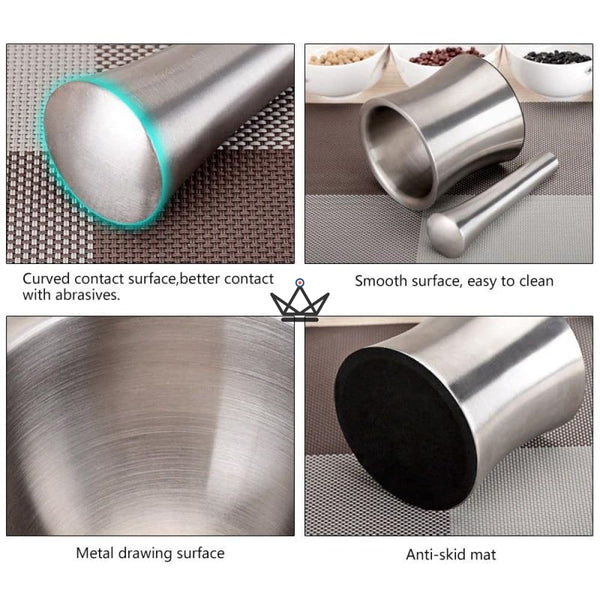 Mortier et Pilon en acier inoxidable - Atelier Atypique