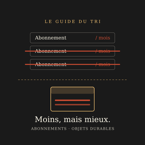 Abonnements ou objets durables : le guide pour faire le tri et mieux investir