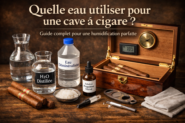Quelle eau utiliser pour une cave à cigare ? Guide complet pour une humidification parfaite
