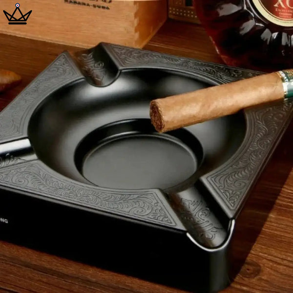 Zigarrenaschenbecher mit vier Fächern – Titanium Edition