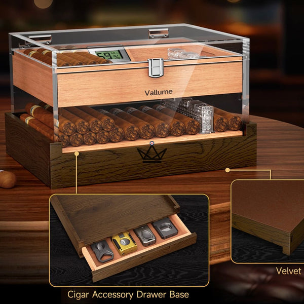 Aerion Vault Luxury Cigar Humidor – Elegance and Transparency