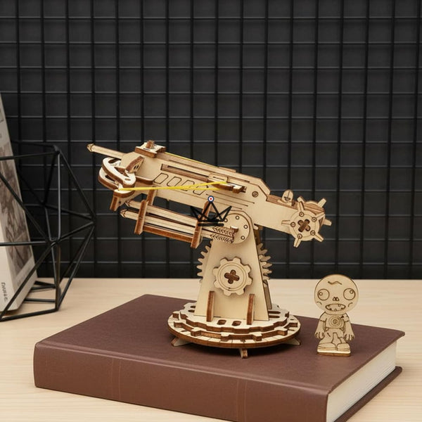 Medieval ballista 3D wooden puzzle with figurine and projectiles - VELITE