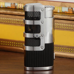 Briquet Chalumeau COHIBA - 3 Torches - FLYKE noir