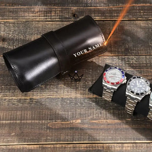 Etui de voyage pour montre automatique en cuir - ChronoGuard (personnalisable) -  - etui montre personnalisable - Cadeau, Noël, Anniversaire, Original - Atelier Atypique