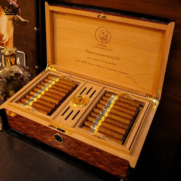 Zigarren-Humidor mit Fingerabdruck-Öffnung – Guevara Elegance