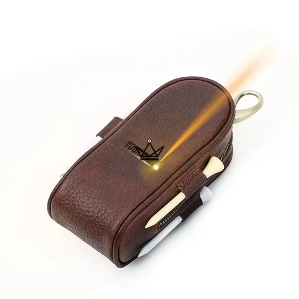 Customizable Leather Golf Ball Case – Links Traveler | 3 Balls, 4 Tees