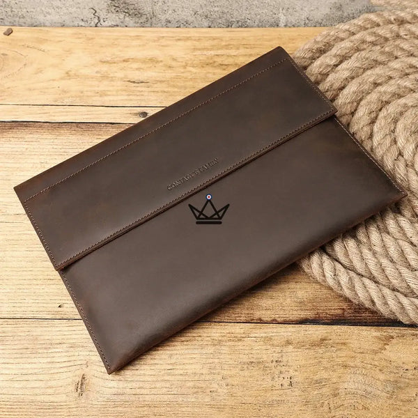 Customizable Leather Macbook Sleeve 13"-14" - MISSIVE Traveler