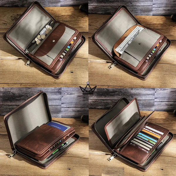 Luxury Leather Organizer - Traveler Clutch (customizable)