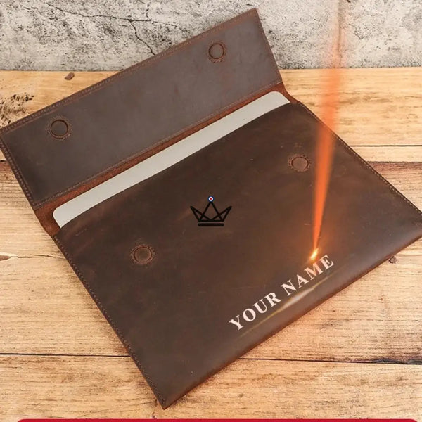 Customizable Leather Macbook Sleeve 13"-14" - MISSIVE Traveler