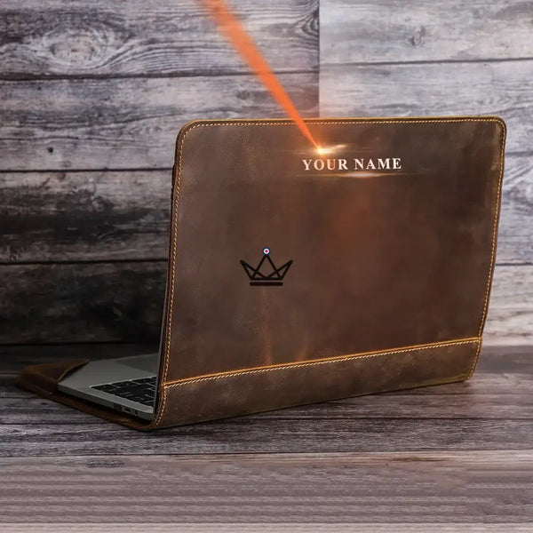Customizable Leather MacBook Sleeve 13" - Traveler BINDING