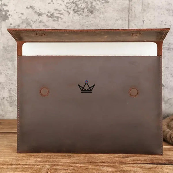 Customizable Leather Macbook Sleeve 13"-14" - MISSIVE Traveler
