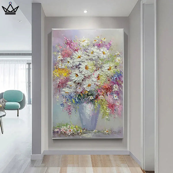 Oil painting on XXL canvas - Floral Burst