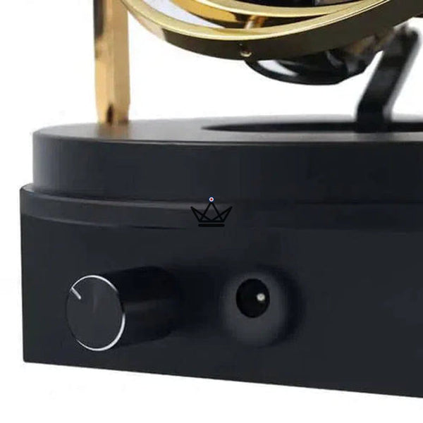 Single watch winder under  a glass dome with gyroscopic rings - ASTROLABE