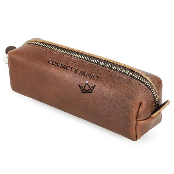 Customizable Leather Pouch - Pens & Glasses - Orion Traveler