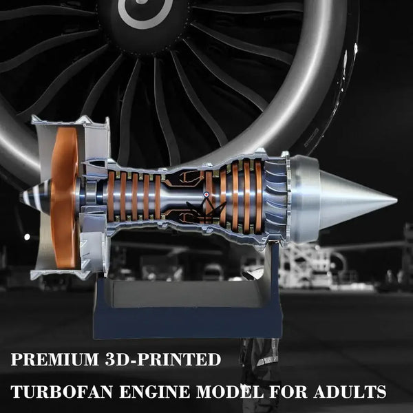 Cutaway turbofan aircraft engine model, 3D kit - AEROS