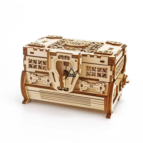 3D wooden secret treasure chest puzzle with legs - ARCANE