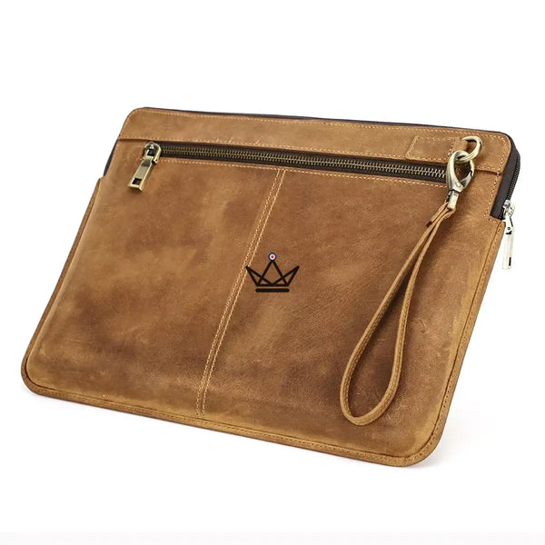 Customizable leather sleeve for MacBook AIR & PRO - Voyageur Centurion