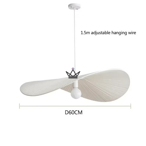 Verti Wabi Pendant Lamp — 60 & 80 cm designer chandelier | White, Beige, Linen