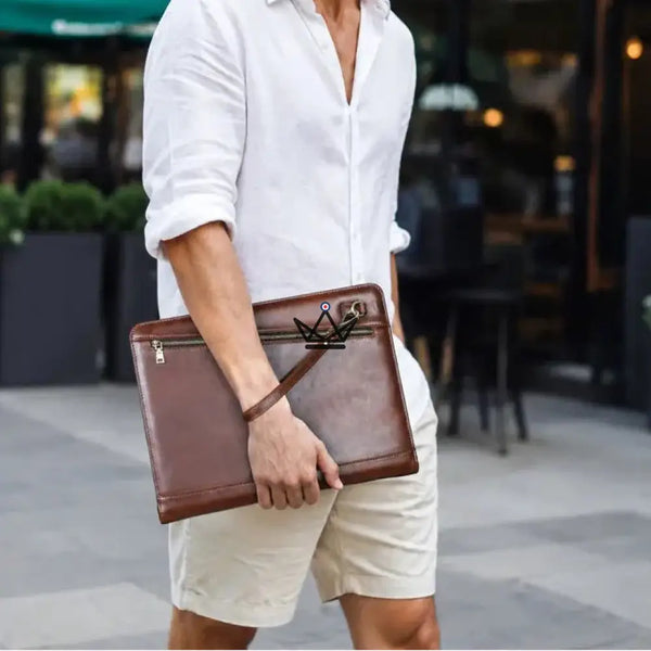 Customizable A4 Leather Folio — iPad Pro & Organizer — VOYAGEUR PadFolio