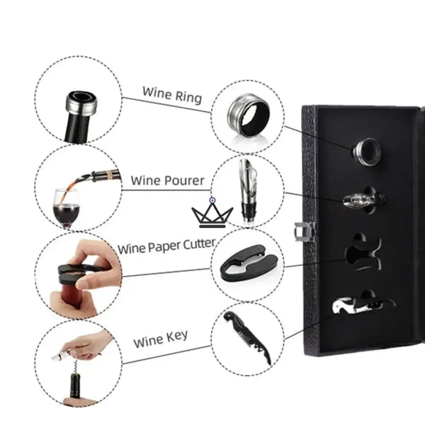 Coffret 2 bouteilles de vin avec accessoires de sommelier - SOMMELIER - ["maj-desc","maj-filtre"] - coffret vin - Cadeau, Noël, Anniversaire, Original, Fête des pères, fête des mères - Atelier Atypique