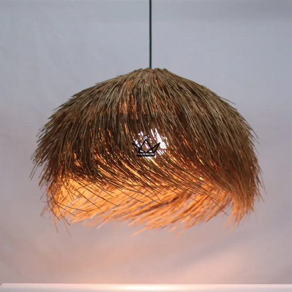 NIDO Pendant Light — Dried Rattan, Bohemian Dome