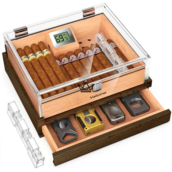 Aerion Vault Luxury Cigar Humidor – Elegance and Transparency