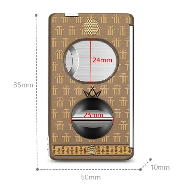Elite Slice Cigar Cutter — 3 Cuts in 1 (Straight, V, Punch), Stainless Steel & Premium Resin, 6 Finishes, Gift Box Included