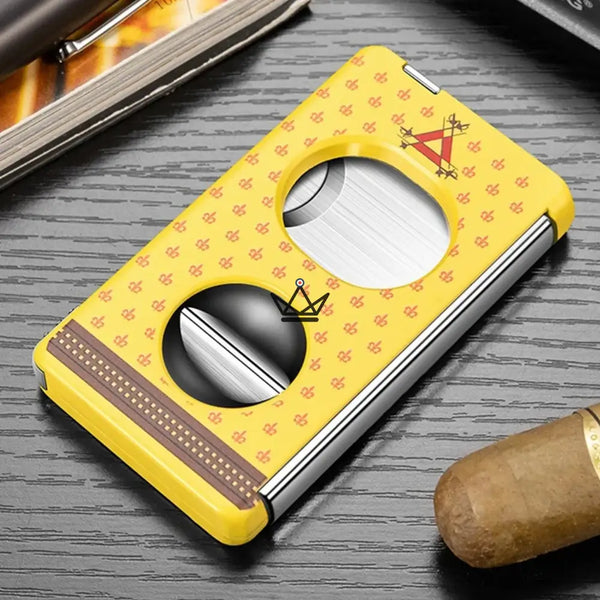 Elite Slice Cigar Cutter — 3 Cuts in 1 (Straight, V, Punch), Stainless Steel & Premium Resin, 6 Finishes, Gift Box Included