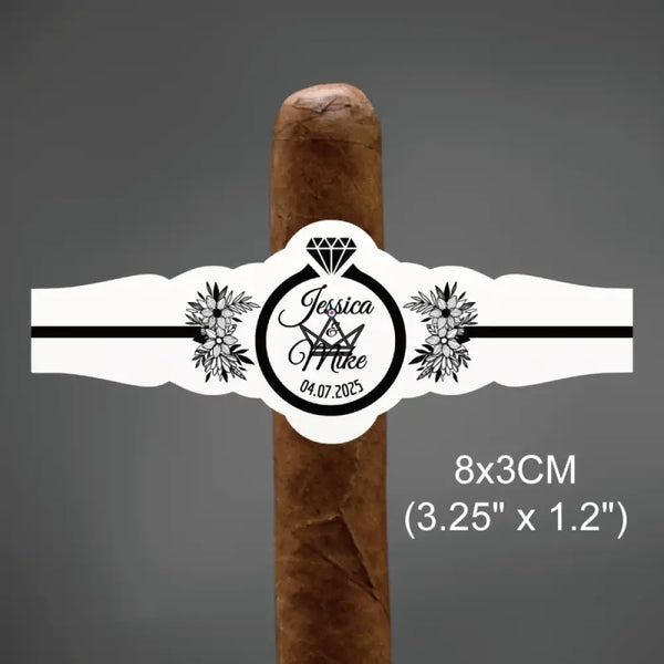 Bagues de cigare personnalisables pour mariage, lot de 60 - ALLIANCE - ["maj-desc","maj-filtre"] - bague cigare personnalisee - Cadeau, Noël, Anniversaire, Original, Fête des pères, fête des mères - Atelier Atypique