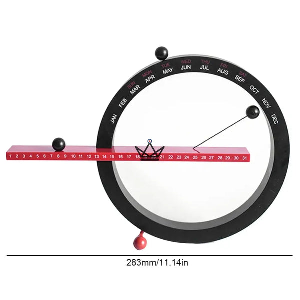 Magnetic round wall-mounted perpetual ball calendar - CALENDA