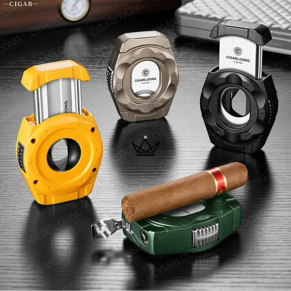 4-in-1 Stainless Steel Cigar Cutter - CALIBRIUM