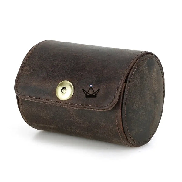 Étui à cravates en cuir personnalisable, 1 ou 2 cravates - Voyageur ASCOT - ["Divers personnalisable","maj-desc","maj-filtre","Maroquinerie Personnalisable"] - etui cravate personnalisable - Cadeau, Noël, Anniversaire, Original, Fête des pères, fête des mères - Atelier Atypique