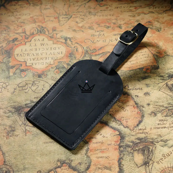 Customizable Leather Luggage Tag – Traveler Tag