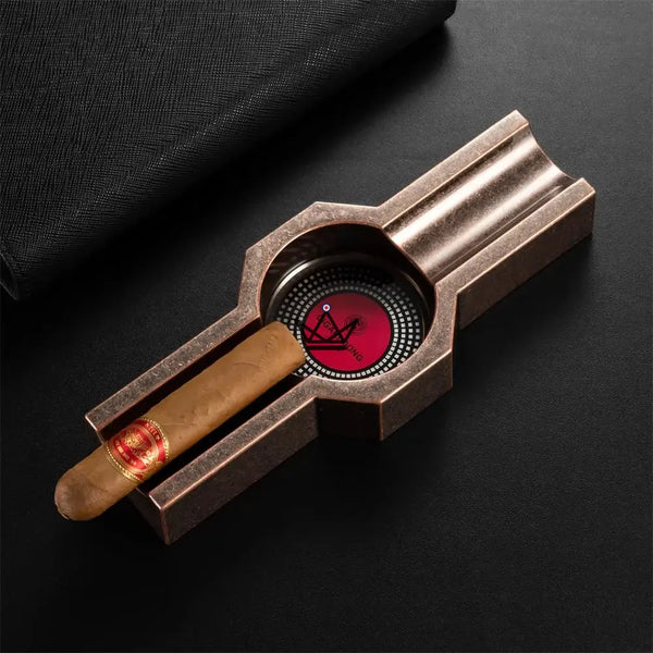 Solo King 2-Cigar Ashtray — 3 Vintage Finishes
